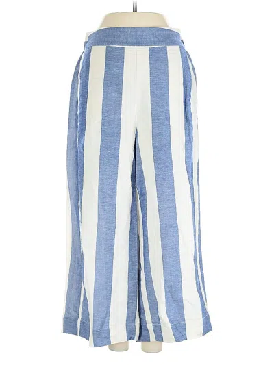Pre-owned Madewell Linen Pants In Blue