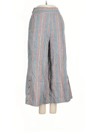 Pre-owned Madewell Linen Pants In Blue