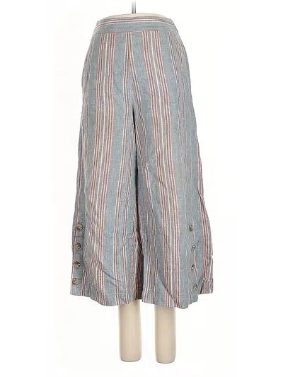 Pre-owned Madewell Linen Pants In Blue