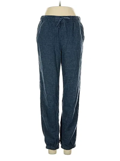 Pre-owned Madewell Linen Pants In Blue
