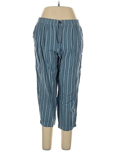 Pre-owned Madewell Linen Pants In Blue