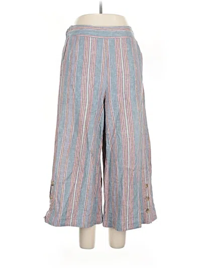 Pre-owned Madewell Linen Pants In Blue