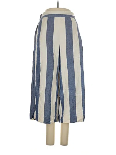 Pre-owned Madewell Linen Pants In Blue