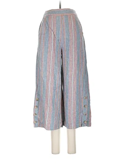 Pre-owned Madewell Linen Pants In Blue
