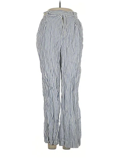 Pre-owned Madewell Linen Pants In Blue