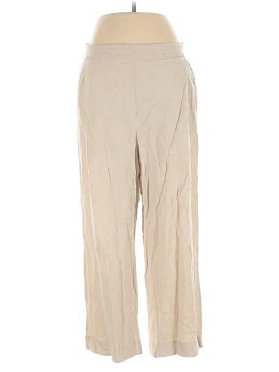 Pre-owned Madewell Linen Pants In Brown