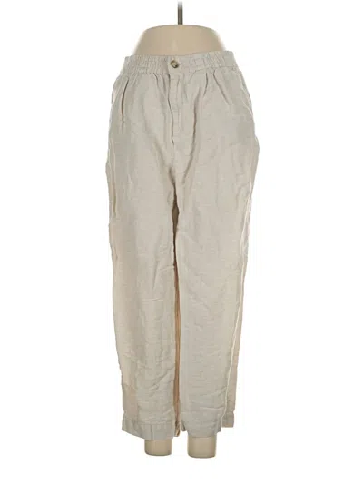 Pre-owned Madewell Linen Pants In Brown