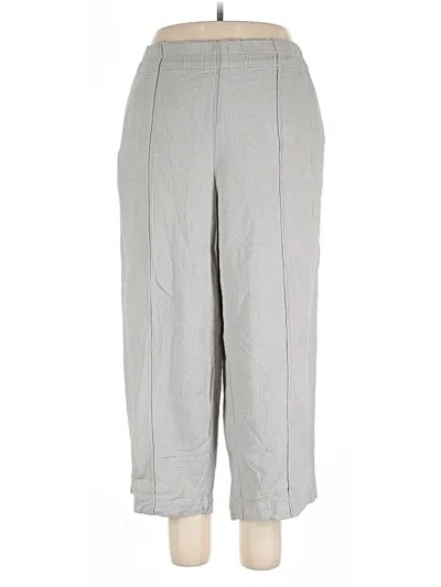 Pre-owned Madewell Linen Pants In Gray