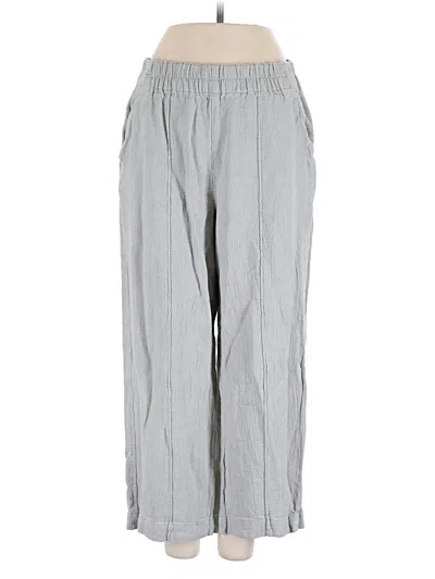 Pre-owned Madewell Linen Pants In Gray