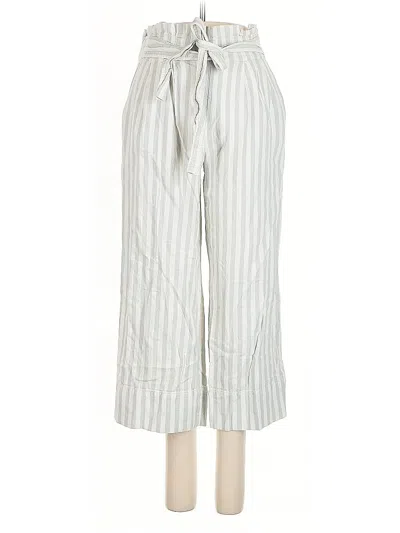Pre-owned Madewell Linen Pants In Silver