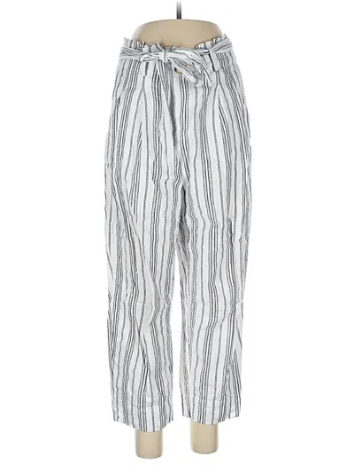 Pre-owned Madewell Linen Pants In Silver