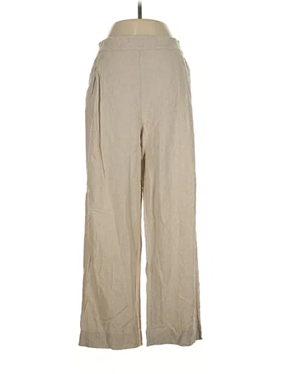 Pre-owned Madewell Linen Pants In Tan