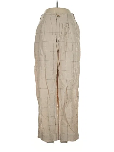 Pre-owned Madewell Linen Pants In Tan