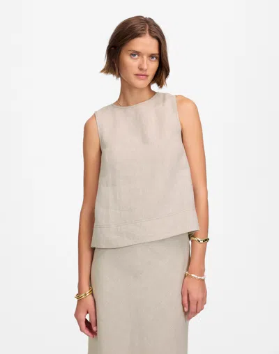 MADEWELL LINEN PLEATED SHELL TOP
