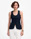 Madewell Linen Scoopneck Cutaway Vest