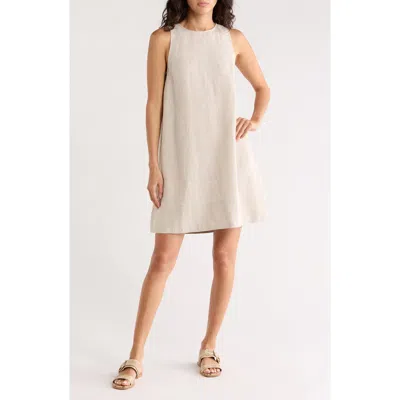 Madewell Linen Shift Minidress In Brown