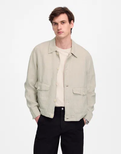 Madewell Linen Shirt-jacket In Oat
