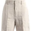 Madewell Linen Trouser Shorts In Oat Color Linen