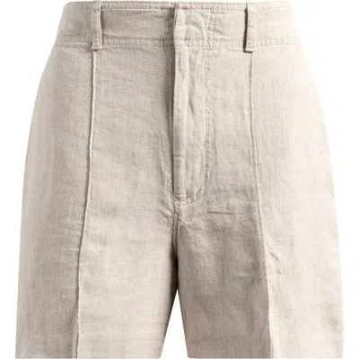 Madewell Linen Trouser Shorts In Oat Color Linen