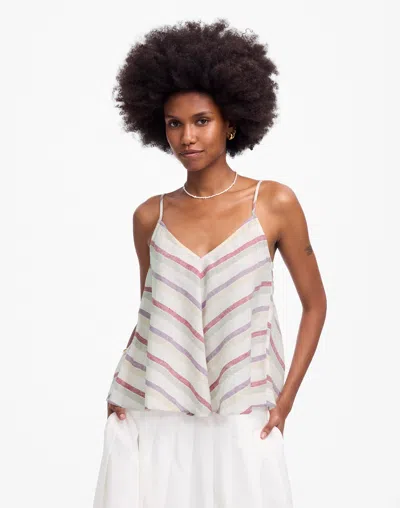 Madewell Linen V-neck Tank In White