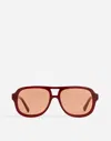 Madewell Logaan Aviator Sunglasses In Neutral
