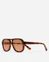 Madewell Fest Aviator Sunglasses In Dark Tortoise