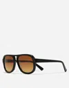 Madewell Fest Aviator Sunglasses In True Black