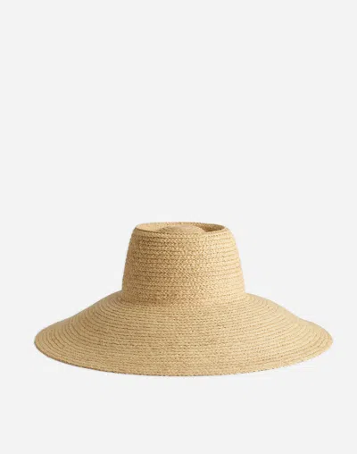 Madewell Long Brim Straw Hat In Gold