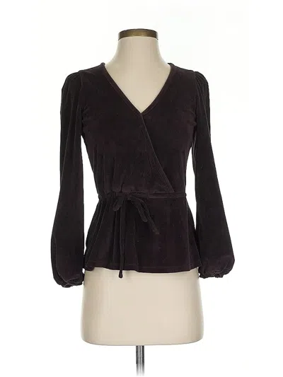 Pre-owned Madewell Long Sleeve Blouse In Black