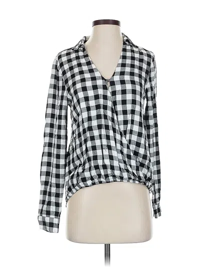 Pre-owned Madewell Long Sleeve Blouse In Black