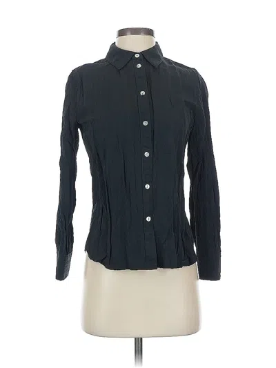 Pre-owned Madewell Long Sleeve Blouse In Black