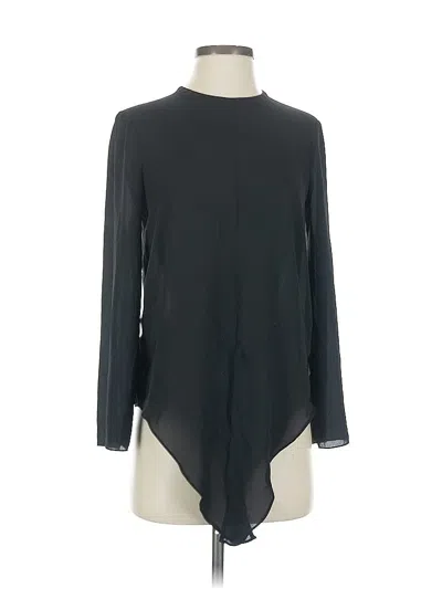 Pre-owned Madewell Long Sleeve Blouse In Black
