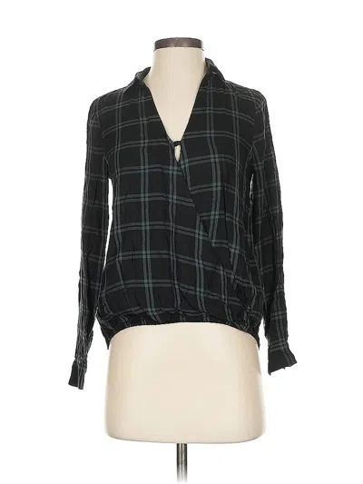 Pre-owned Madewell Long Sleeve Blouse In Black