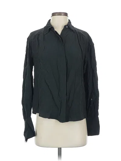 Pre-owned Madewell Long Sleeve Blouse In Black