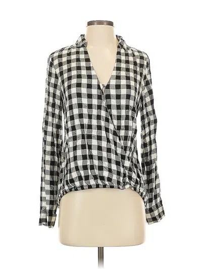 Pre-owned Madewell Long Sleeve Blouse In Black