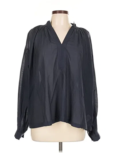 Madewell Long Sleeve Blouse In Black