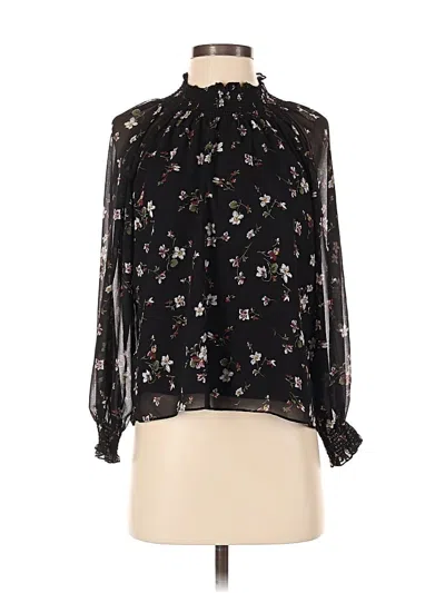 Pre-owned Madewell Long Sleeve Blouse In Black