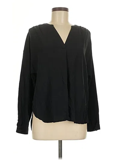 Pre-owned Madewell Long Sleeve Blouse In Black