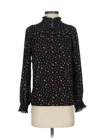 Pre-owned Madewell Long Sleeve Blouse In Black