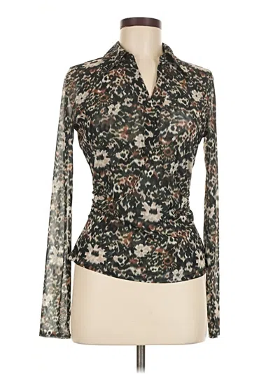 Pre-owned Madewell Long Sleeve Blouse In Black