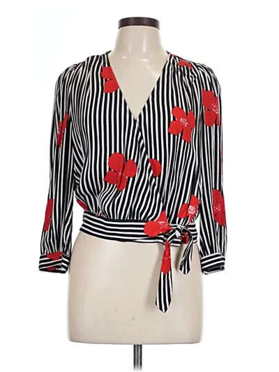 Pre-owned Madewell Long Sleeve Blouse In Black
