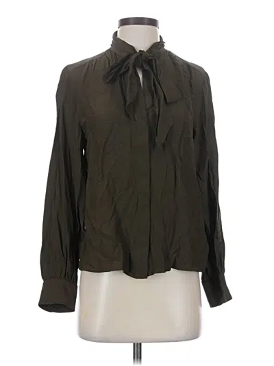Madewell Long Sleeve Blouse In Black