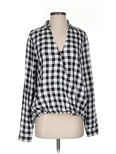 Pre-owned Madewell Long Sleeve Blouse In Black