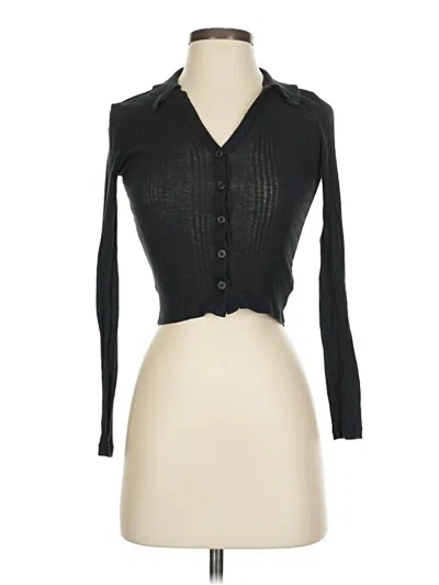 Pre-owned Madewell Long Sleeve Blouse In Black