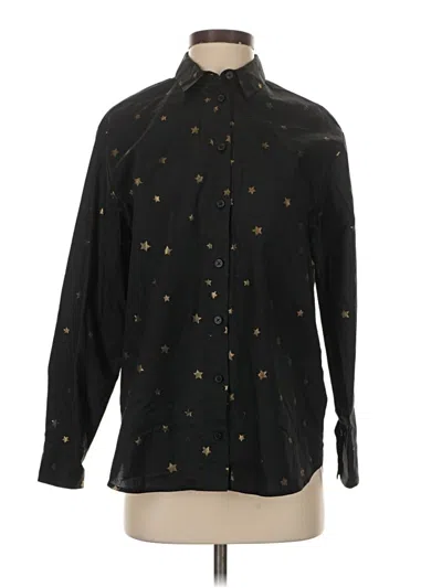 Pre-owned Madewell Long Sleeve Blouse In Black