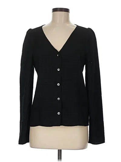 Pre-owned Madewell Long Sleeve Blouse In Black