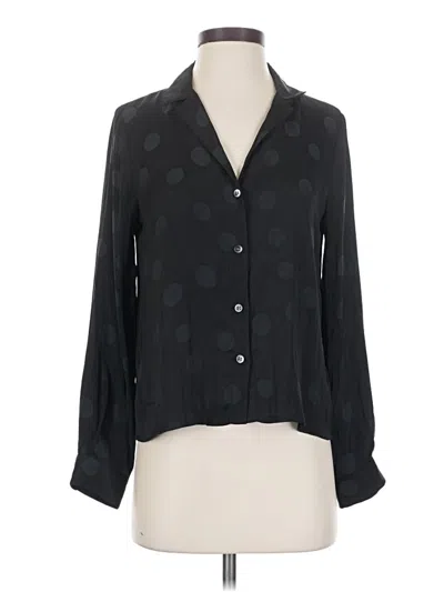 Pre-owned Madewell Long Sleeve Blouse In Black