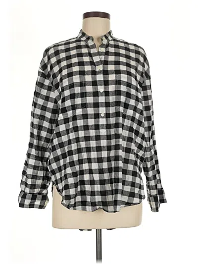 Pre-owned Madewell Long Sleeve Blouse In Black