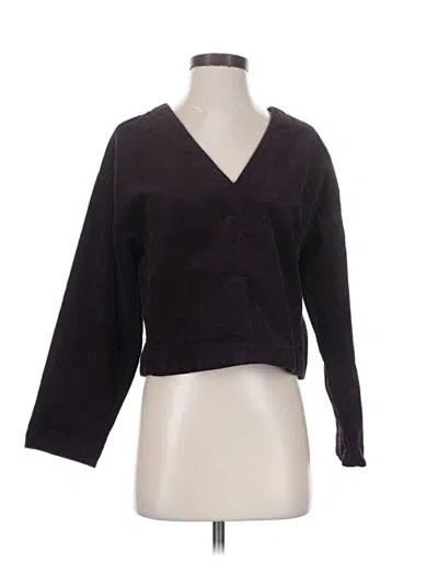 Pre-owned Madewell Long Sleeve Blouse In Black