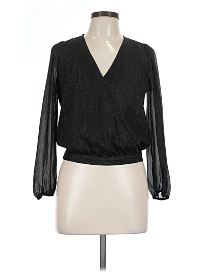 Pre-owned Madewell Long Sleeve Blouse In Black